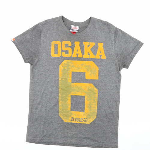 Superdry Men's Grey Graphic Print T-Shirt Medium