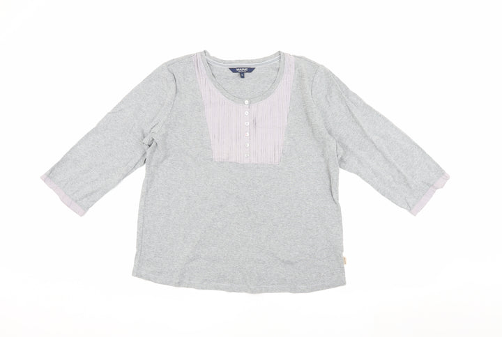 Maine Women's Grey Basic T-Shirt, Size 16, Jersey Knit