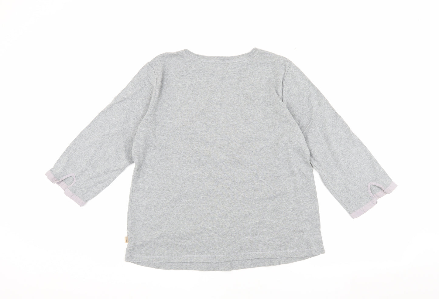 Maine Women's Grey Basic T-Shirt, Size 16, Jersey Knit