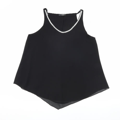 Quiz Women's Black Beaded Tank Top Size 16