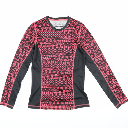 Trespass Women's Black Pink XS Long Sleeve Active Top