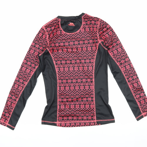 Trespass Women's Black Pink XS Long Sleeve Active Top