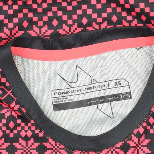 Trespass Women's Black Pink XS Long Sleeve Active Top