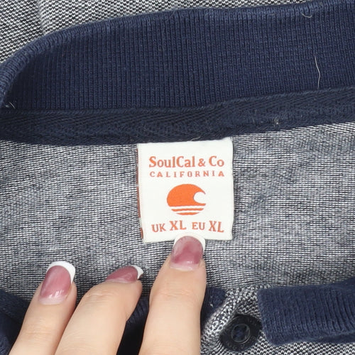 SoulCal & Co Men's Grey Polo Shirt XL