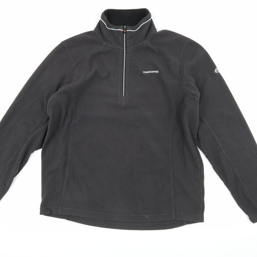 Craghoppers Men's Black Fleece 1/4 Zip Sweatshirt M