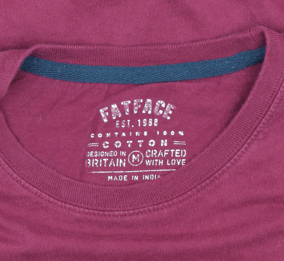 FatFace Men's Red Cotton Crew Neck T-Shirt M