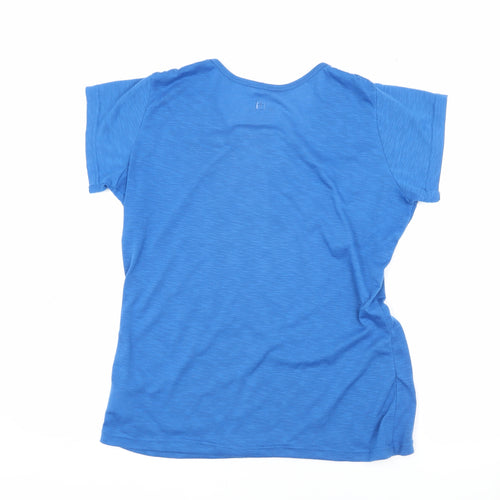 Mountain Warehouse Women's Blue T-Shirt, Size 12, Quick Dry