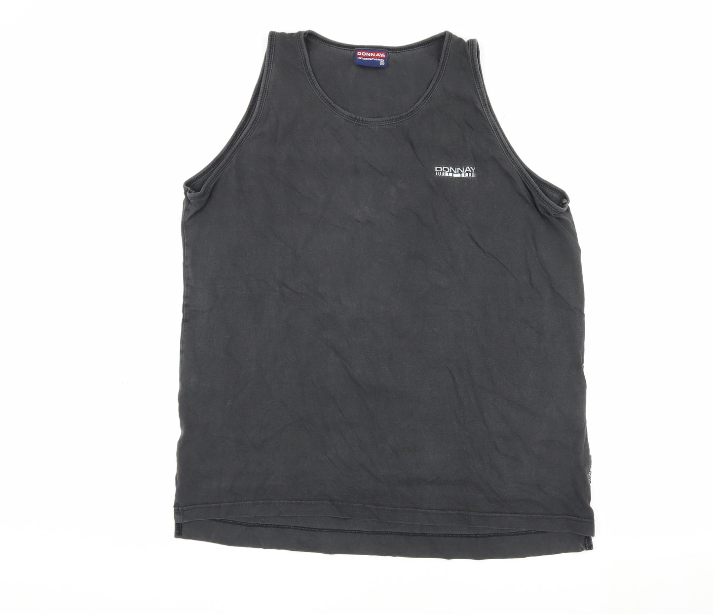 Donnay Men's Black Tank Top, Medium, Cotton, Sleeveless