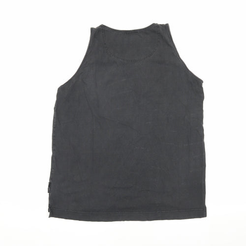 Donnay Men's Black Tank Top, Medium, Cotton, Sleeveless