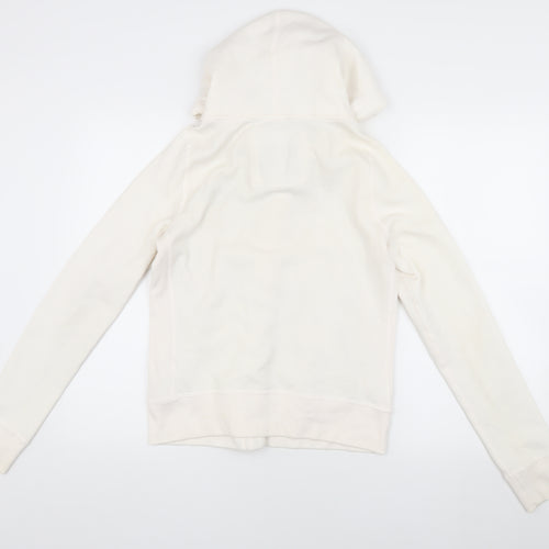 Abercrombie & Fitch Men's White Hooded Jacket L