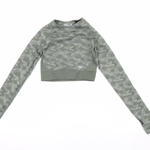 Everlast Women's Green Camouflage Crop Top Size 8