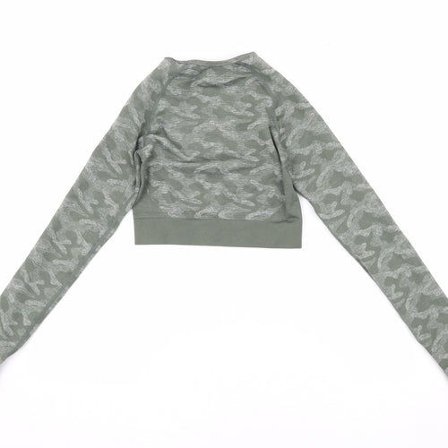 Everlast Women's Green Camouflage Crop Top Size 8
