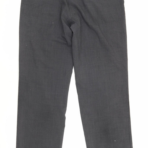 Marks and Spencer Men's Grey Wool Blend Trousers 34