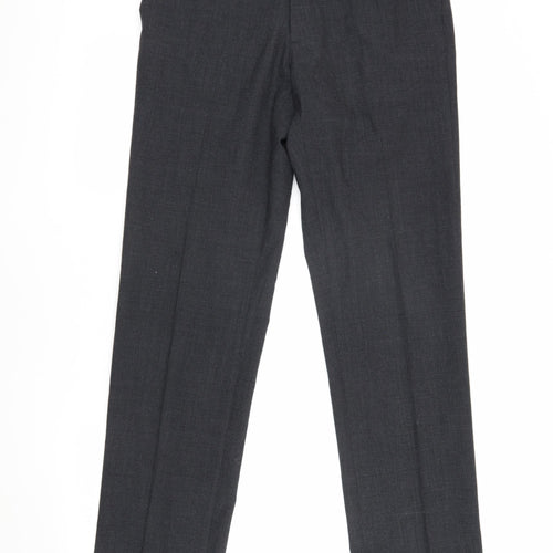 M&S Mens Grey Tailored Wool Trousers Size 32
