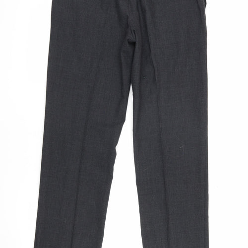 M&S Mens Grey Tailored Wool Trousers Size 32