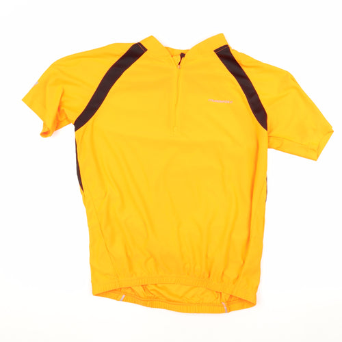 Unisex Yellow Zip Shirt Size L
