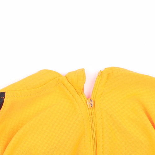 Unisex Yellow Zip Shirt Size L