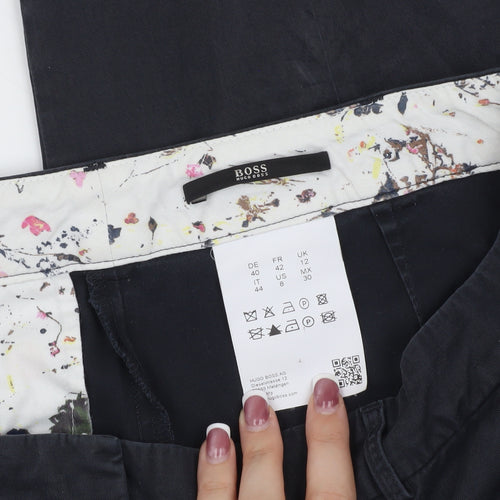 Hugo Boss Women's Black Chino Trousers Size 12