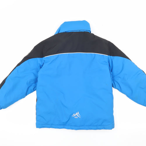 Hit The Slopes Boys Blue Ski Jacket 7-8 Years Hooded Winter