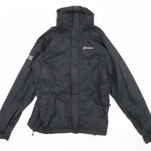 Berghaus Boys Black Waterproof Windbreaker Jacket Size 14