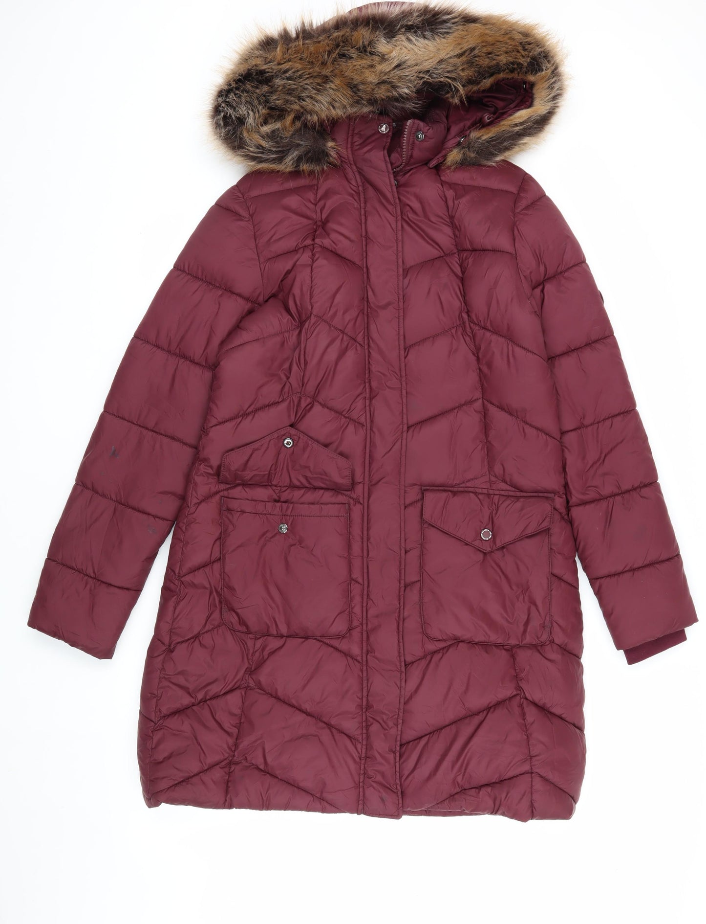 Barbour Women's Red Puffer Jacket Size 12
