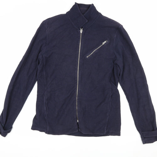 Les Basics Men's Blue Medium Cotton Jacket