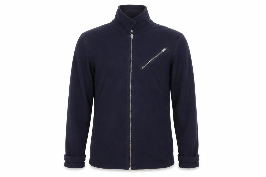 Front view of Les Basics Men's Blue Medium Cotton Jacket