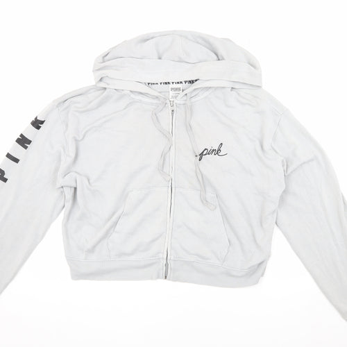 Victoria's Secret PINK Grey Hooded Jacket Women - Size L