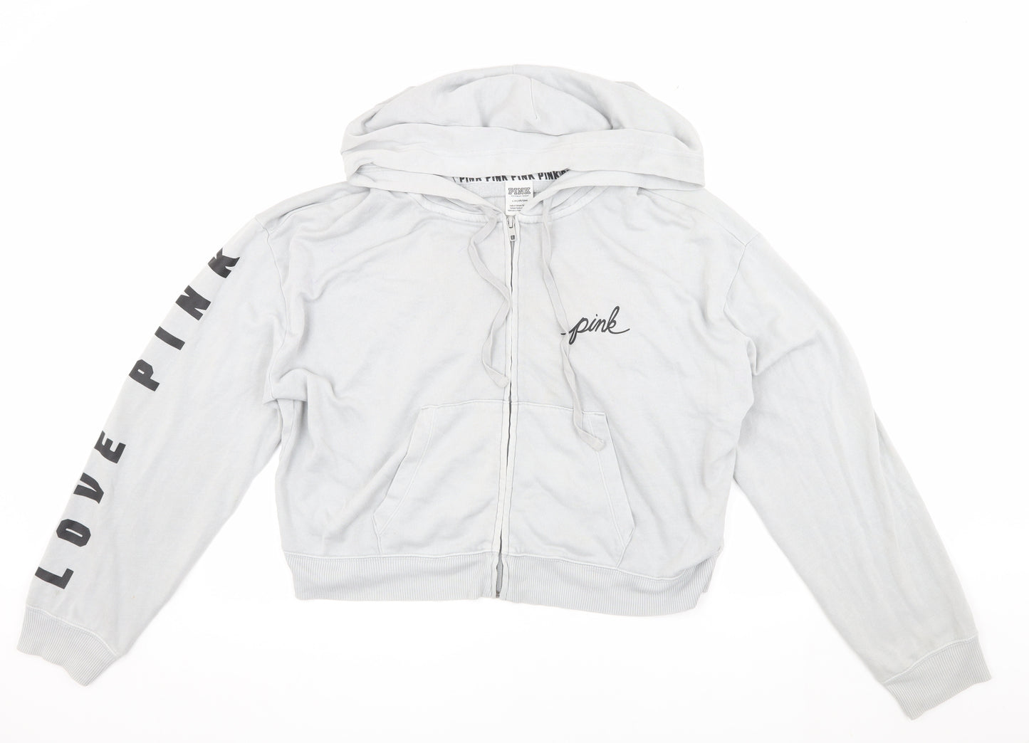 Victoria's Secret PINK Grey Hooded Jacket Women - Size L