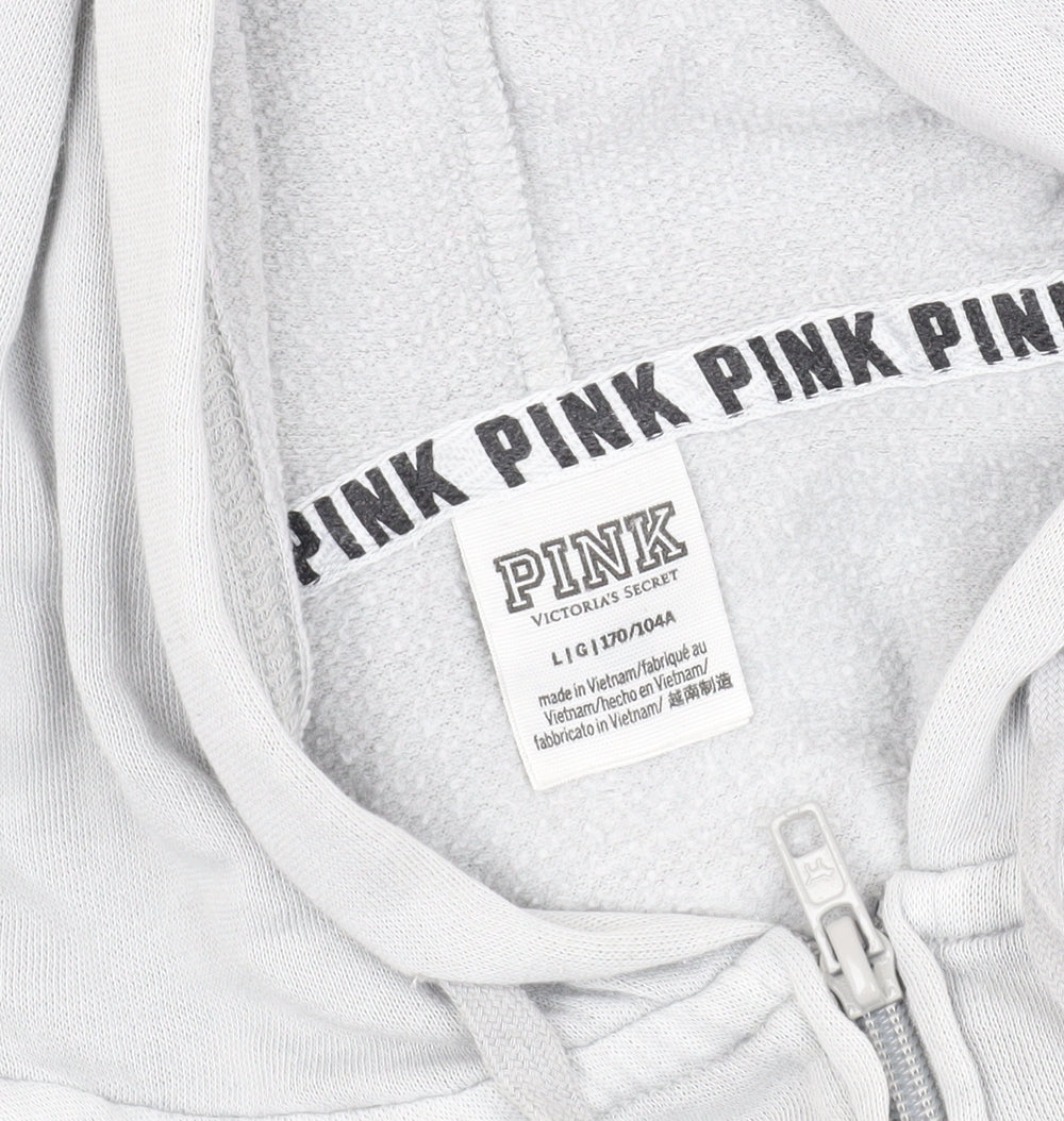 Victoria's Secret PINK Grey Hooded Jacket Women - Size L