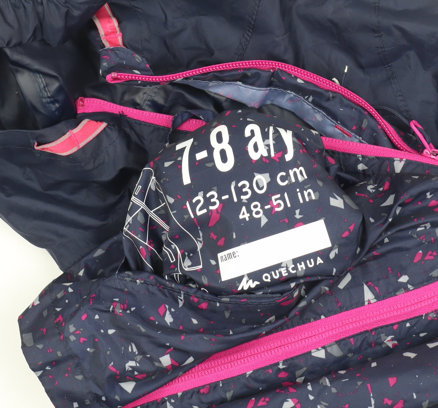 Quechua Girls Blue Hooded Jacket 7-8 Years