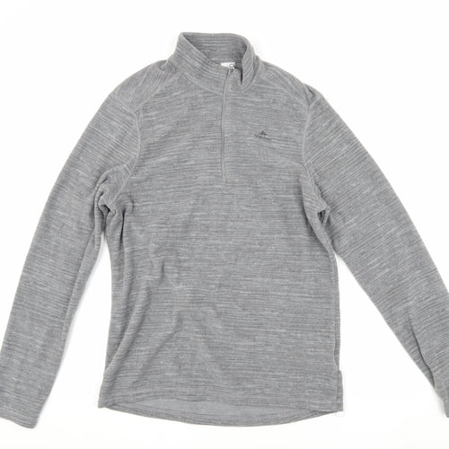 Decathlon Grey Men's 1/2 Zip Sweatshirt L - Winter Fleece