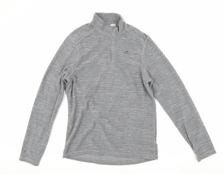 Decathlon Grey Men's 1/2 Zip Sweatshirt L - Winter Fleece