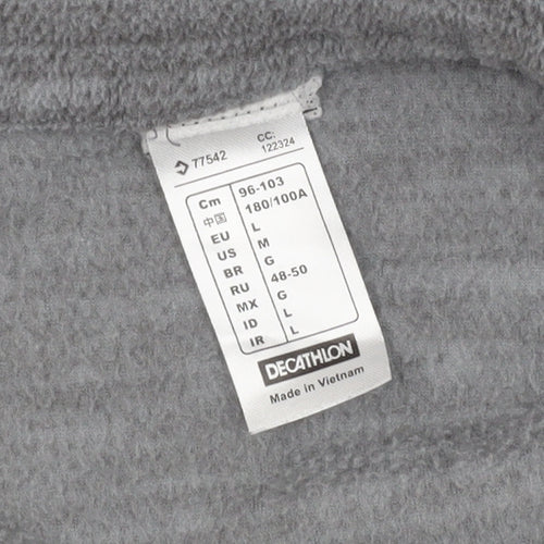 Decathlon Grey Men's 1/2 Zip Sweatshirt L - Winter Fleece