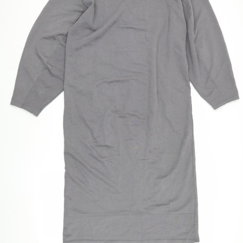 Zara Women’s Grey Long Sleeve Jersey Dress - M