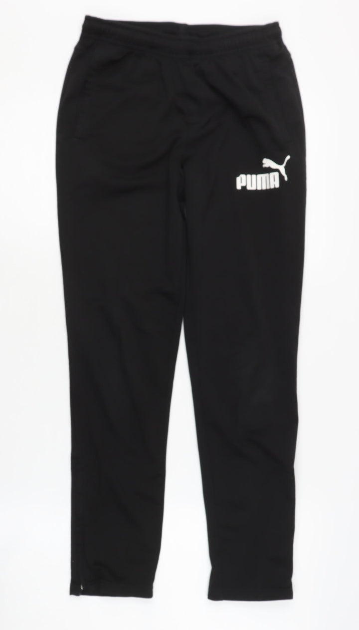 Puma Black Boys Track Pants 11-12 Years