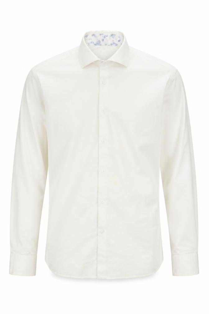 Moss London Men's Slim White Shirt 39 Long Sleeve