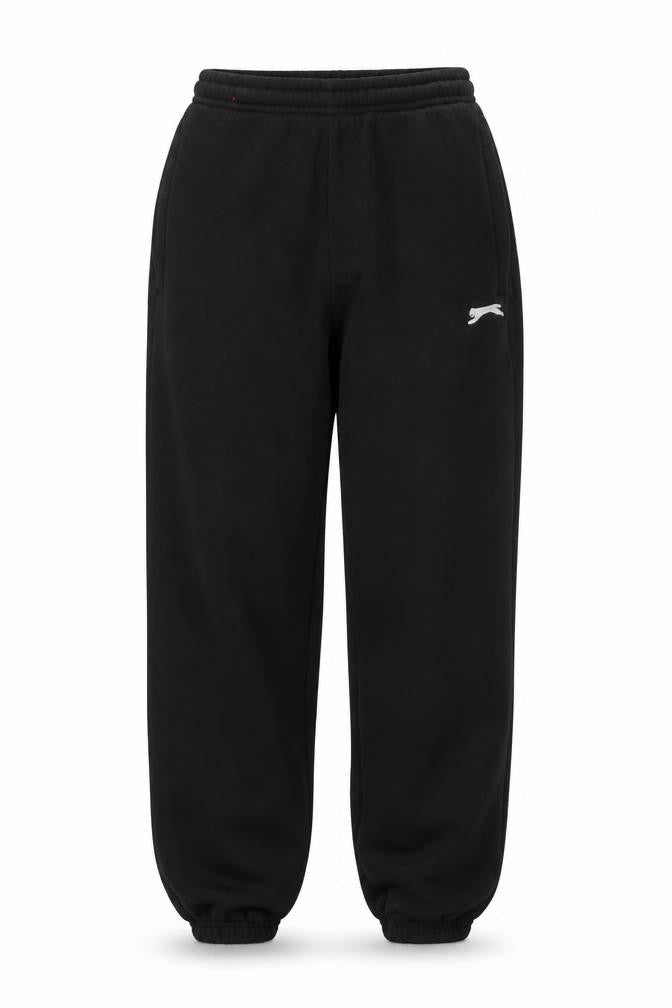 Front view of Slazenger boys’' black jogger trousers 11-12 years