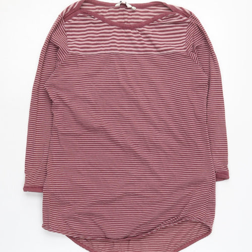 Fatface Women's Red Striped T-Shirt Size 8