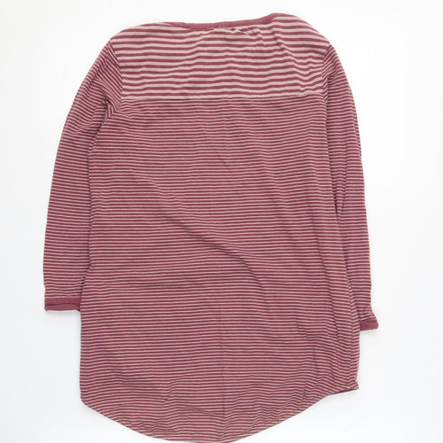 Fatface Women's Red Striped T-Shirt Size 8