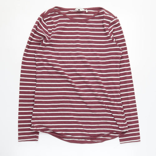 FatFace Women's Multicoloured Striped T-Shirt Size 8