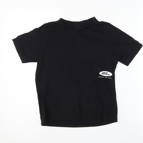No Fear Boys Black T-Shirt, Size 7-8 Years, Cotton, Casual Wear
