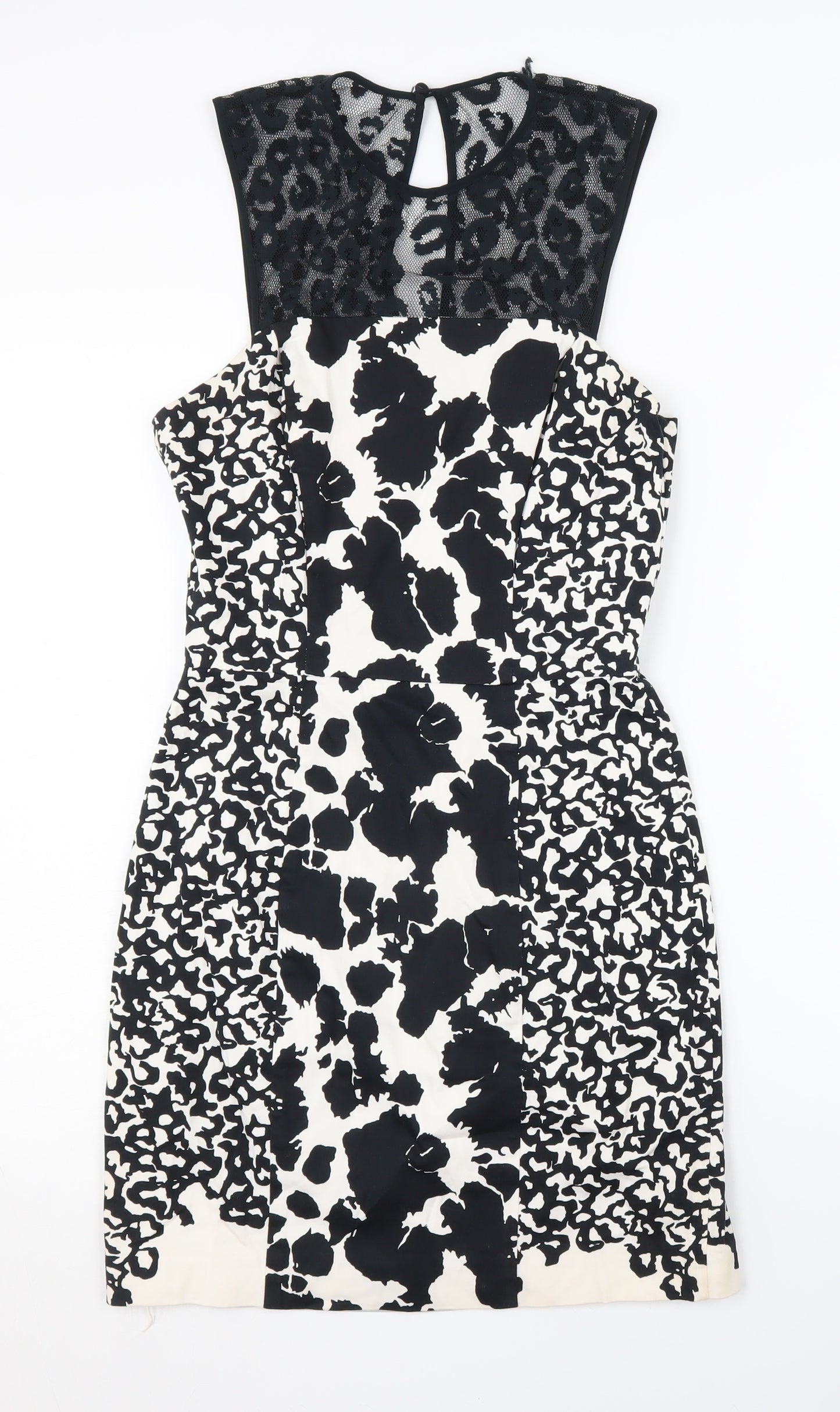 French Connection Women’s Black Animal Print Dress Size 8