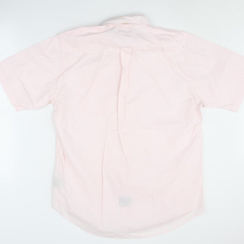 Tommy Hilfiger Men's Pink Check Short Sleeve Shirt S