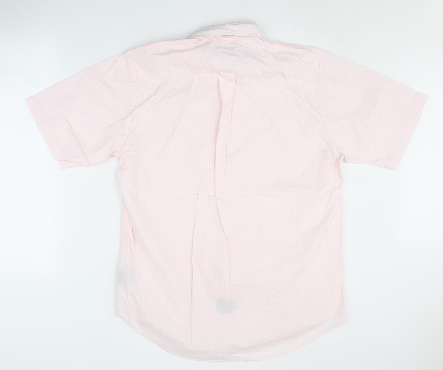 Tommy Hilfiger Men's Pink Check Short Sleeve Shirt S
