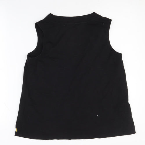 Joules Women's Black Sleeveless V-Neck Tank Top UK 10