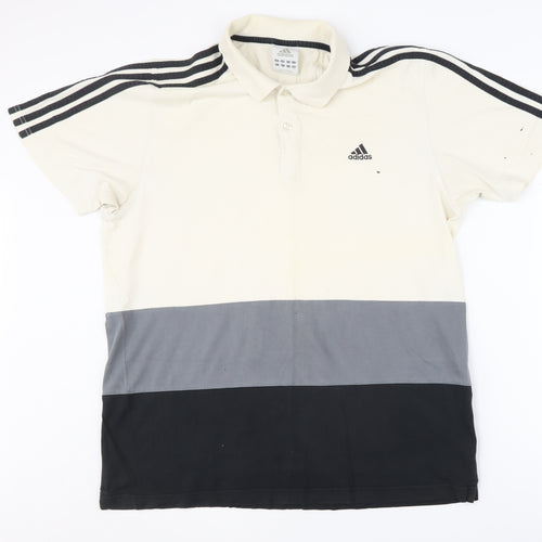 Adidas Men's Colourblock Polo Shirt L