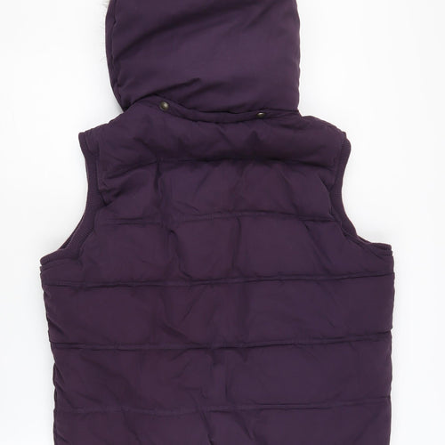 Fat Face Women's Purple Sleeveless Puffer Jacket Size 16