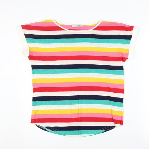 Oasis Women's Multicoloured Striped T-Shirt S