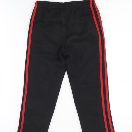 Adidas Boys Black Track Pants - Size 10, Regular Fit